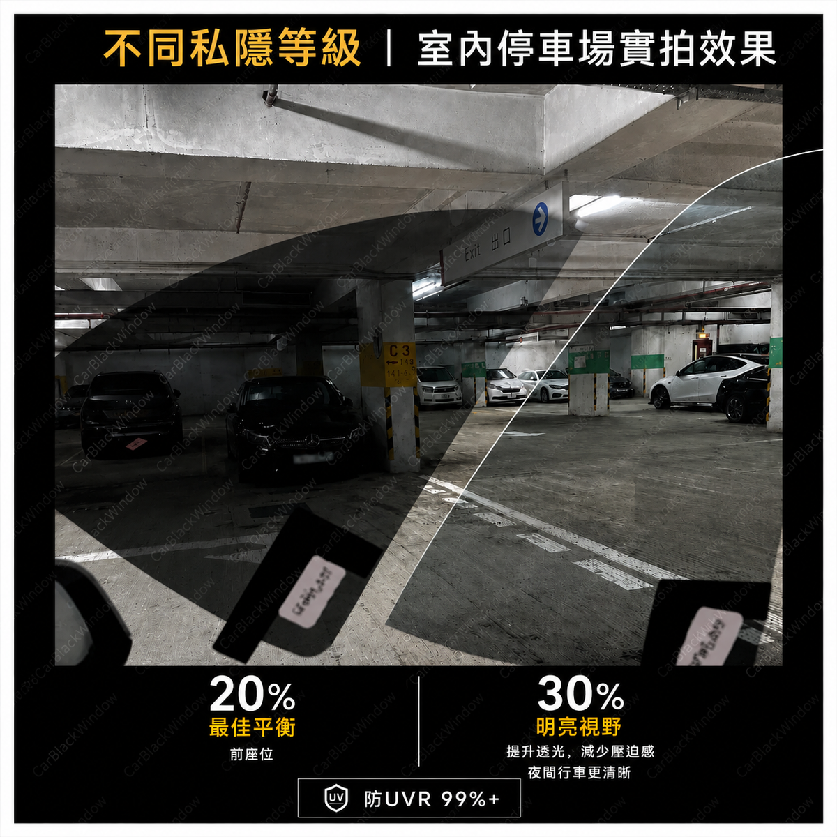Carbon Shield系列 全車3窗 （雙門跑車如911 等）